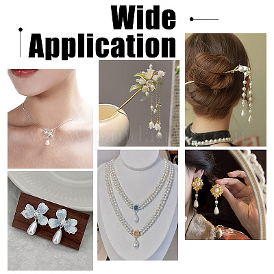 60 шт. 4 вида бусин из ракушек и жемчуга BSHE-NB0001-35-1