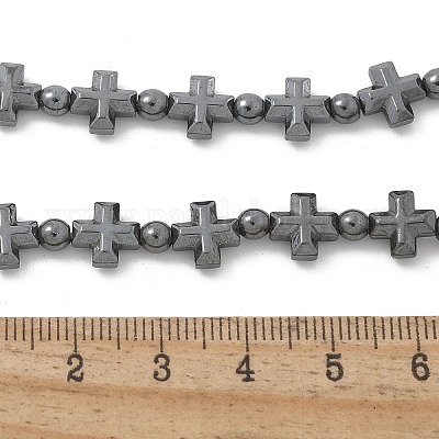 Немагнитные гематитовые бусины ожерелья для женщин и мужчин NJEW-R020-01-1