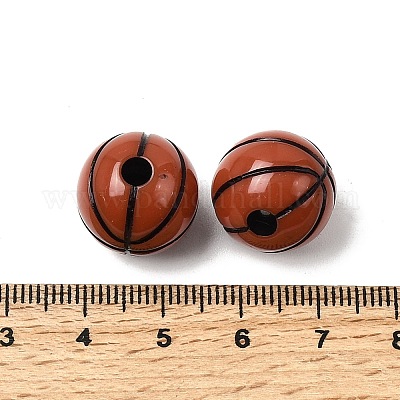 Спортивные непрозрачные акриловые бусины&nbsp;OACR-A044-03A-1