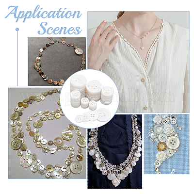 120 шт. 4 стильные пуговицы из натуральной оболочки с 4 отверстиями FIND-GA0003-28B-1