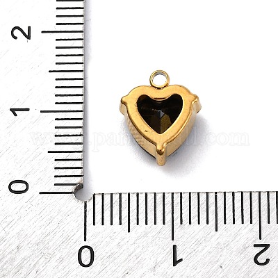 Подвески из нержавеющей стали 304 со стразами STAS-P386-01G-05-1