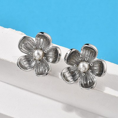 Серьги-гвоздики из латуни EJEW-S258-05P-1