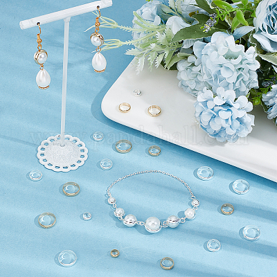 50шт 10 стили латунных бусин в рамках KK-CN0002-56-1