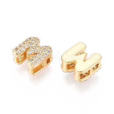 Латунные микропаве из прозрачного кубического циркония KK-T071-17G-M-1