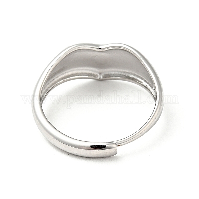 Женское регулируемое кольцо в форме сердца из нержавеющей стали 304 RJEW-I085-20P-1