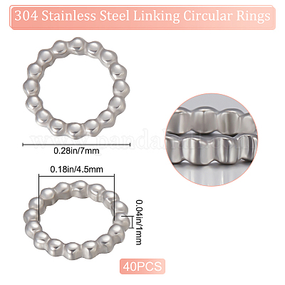 40 шт. соединительные кольца из нержавеющей стали 304 STAS-BBC0002-83-1