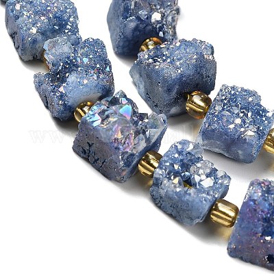 Гальванические натуральный druzy шарики агата стренг G-G289-01B-1