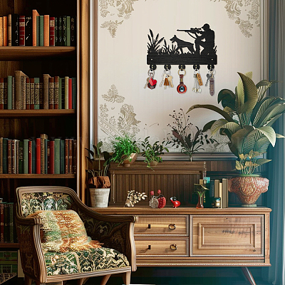 Настенные вешалки из дерева и железа HJEW-WH0055-093-1