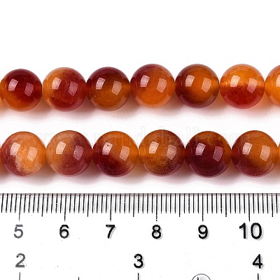 Окрашенные природные белый нефрит бисер пряди G-T138-10mm-210-24-1