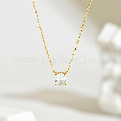 Винтажное серебряное ожерелье S925 с цирконием TX8720-1