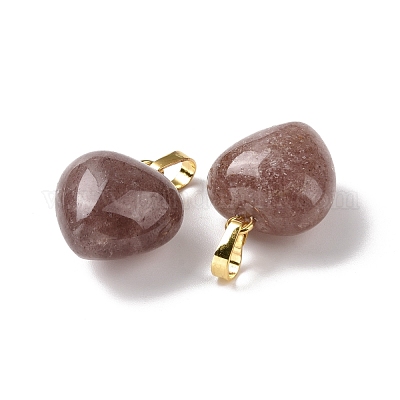 Натуральные кварцевые подвески из клубники G-I311-A23-G-1