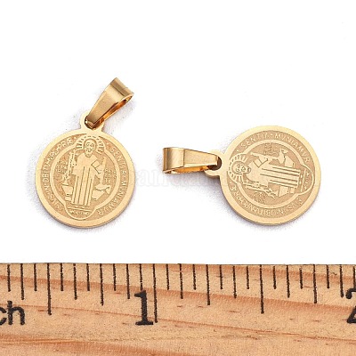 Плоские круглые с подвесками из нержавеющей стали 304 и надписью «Сан-Бенито» X-STAS-I036-03A-1