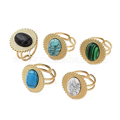 Ионное покрытие (IP) кольцо из нержавеющей стали 304 RJEW-B059-03G-1