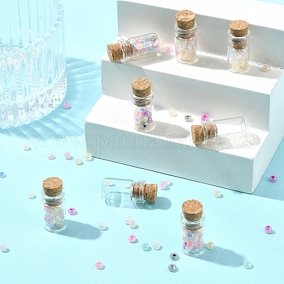 18 шт. стеклянная банка стеклянная бутылка контейнеры для бисера CON-FS0001-16-1