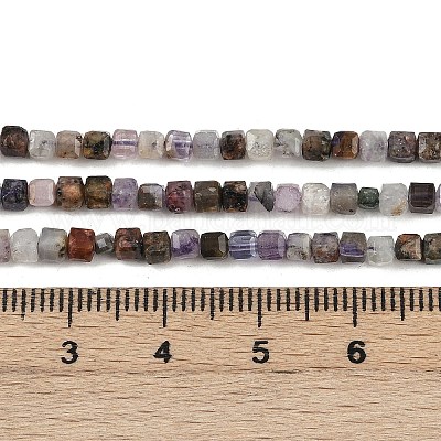 Фиолетовые фиолетовые бусины G-RM2025-D51-3x3mm-1