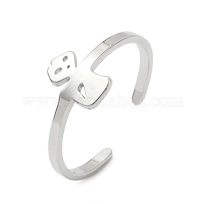 Регулируемые манжетные кольца из нержавеющей стали 304 RJEW-Z105-01P-01-1