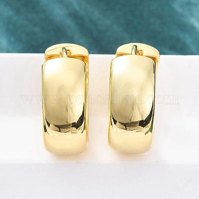 Латунные серьги обруча EJEW-Q015-21A-G-1