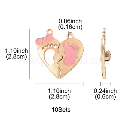 10 пакетик окрашенных распылением эмалевых магнитных разделенных подвесок из сплава ENAM-FS0003-01-1