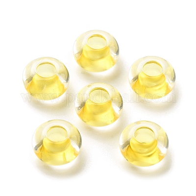 Прозрачного акрилового Европейский бисером TACR-P009-C01-02-1