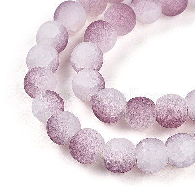 Стеклянные бусины кракле GLAA-N009-8mm-05-1