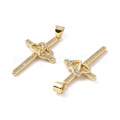 Латунные микро проложить кубического циркония подвески KK-E068-VF280-1