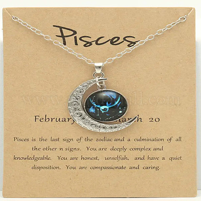 Ожерелья из сплава и стекла с подвеской в виде созвездия Луны для женщин FS-WG3B9B3-12-1