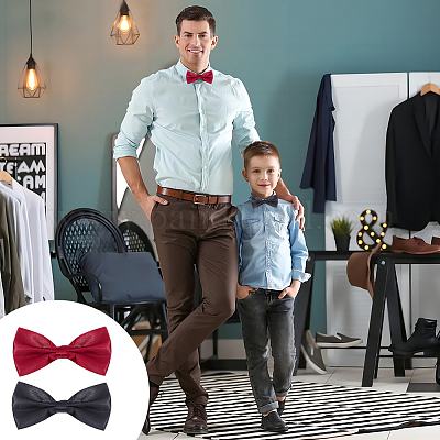 16 шт. 2-х цветные регулируемые полиэстеровые галстуки-бабочки AJEW-GA0006-74-1