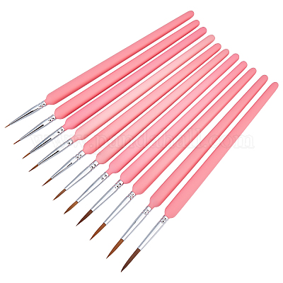 Wholesale SUPERFINDINGS 11 size Fine Tip Detail Painting Brushes Light  Coral Calligraphy Brushes Pen Set Black Wooden Brush Miniature Paint Brushes  Kit Thin Tiny Paint Brush Set for Professional Calligraphy 