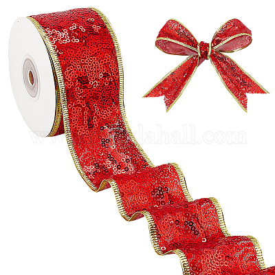 Рождественская тема 10 ярд полиэстеровая лента OCOR-WH0070-238C-1