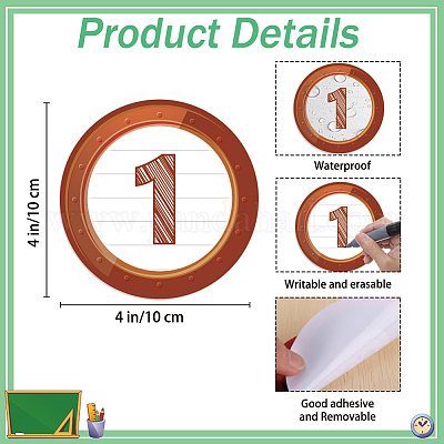 42 шт. самоклеящиеся бумажные декоративные наклейки с цифрами DIY-WH0646-010-1