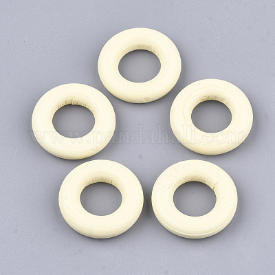 Расписные деревянные кольца WOOD-Q040-003B-08-1