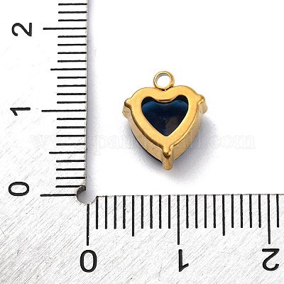 Подвески из нержавеющей стали 304 со стразами STAS-P386-01G-02-1