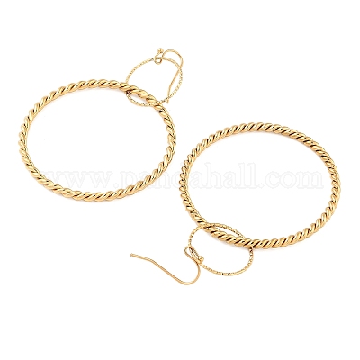 Женские серьги-подвески из нержавеющей стали 304 с ионным покрытием (IP) EJEW-G397-05G-1