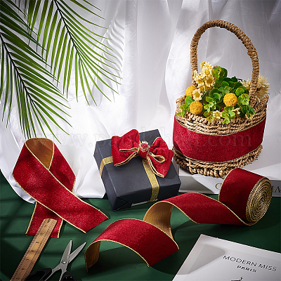 10 ярд односторонней бархатной ленты SRIB-WH0026-10B-1