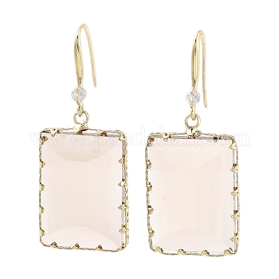 Стеклянные серьги с подвесками EJEW-Q800-26A-KCG-1