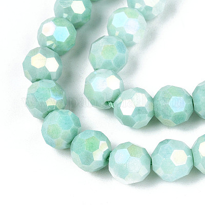 Антикоррозийные гальванические стеклянные бусины EGLA-T021-8mm-15-11-1