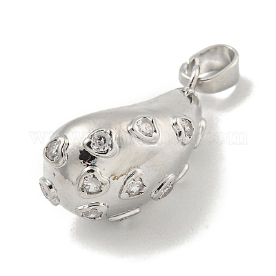 Покрытие стойки латунь микропаве прозрачные подвески из кубического циркония KK-E114-02P-03-1