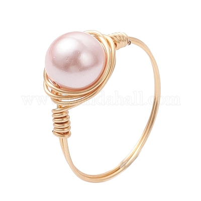 2 шт. перстни с ракушечным жемчугом RJEW-JR00946-1