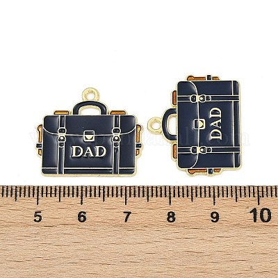 Подвески из сплава с эмалью ко Дню отца ENAM-V001-03B-G-1