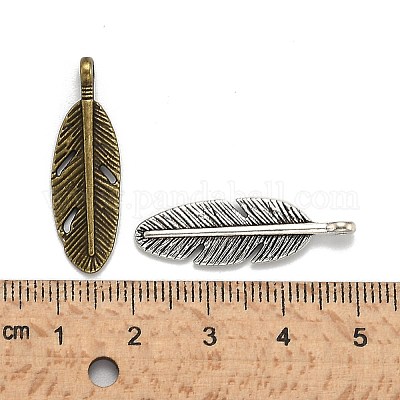 Смешанный цвет пера тибетском стиле сплава подвески TIBEP-MSMC021-31-1