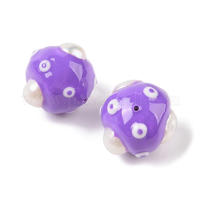 Эмалевые бусины из натурального пресноводного жемчуга PEAR-G014-03A-1