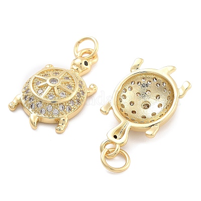 Подвески из латуни с прозрачным фианитом KK-U009-12G-G-1