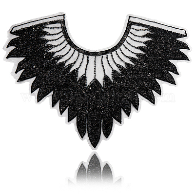 Отделка воротника из полиэстера с компьютерной вышивкой DIY-WH20002-206A-1