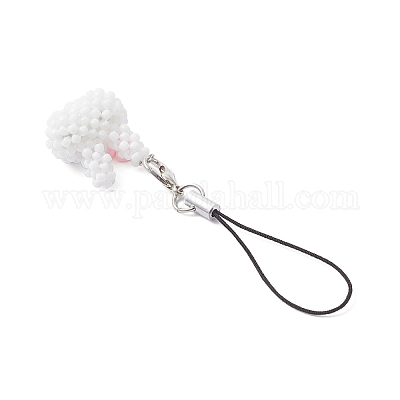 Ремешки для мобильного телефона с головой кролика HJEW-MZ00371-1