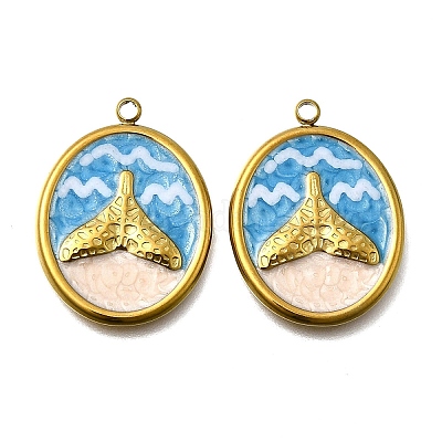 Подвески из нержавеющей стали 304 с эмалью STAS-Z163-21G-04-1