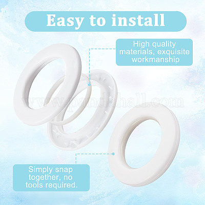 10 шт. ПП кольца для штор DIY-GA0007-59A-1