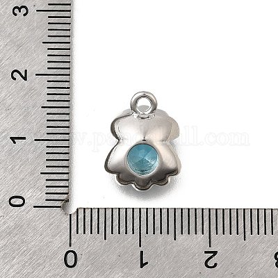 Латунь прокладывает кубические циркониевые прелести KK-C096-15P-02-1