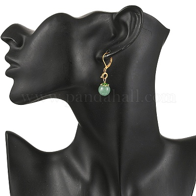 3 пара латунных круглых серег с застежкой-рычагом EJEW-JE06597-1