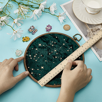 Плоские круглые настенные броши-органайзеры из АБС-пластика для демонстрации досок AJEW-WH0554-84B-1