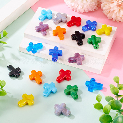 20шт 10 цвета бусины лэмпворк ручной работы LAMP-TA0001-62-1